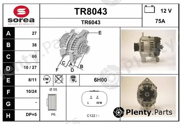 Snra TR8043 — Alternator