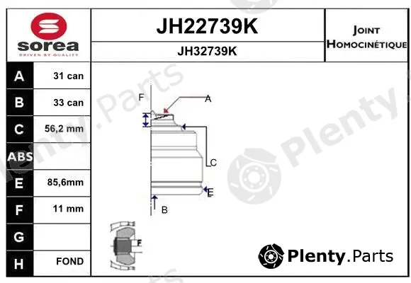 Snra JH22739K — Joint Kit, drive shaft