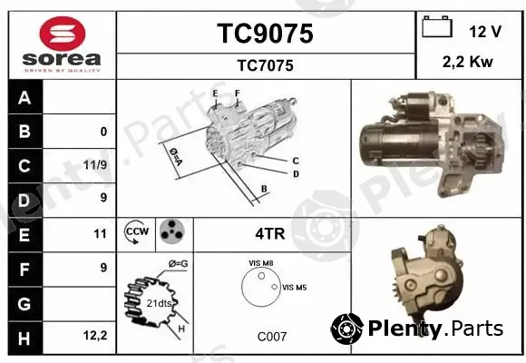 Snra TC9075 — Starter