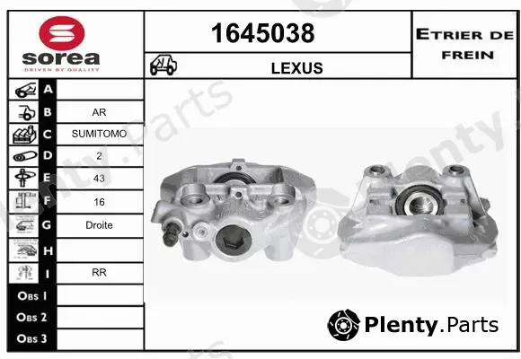 Snra 1645038 — Brake Caliper