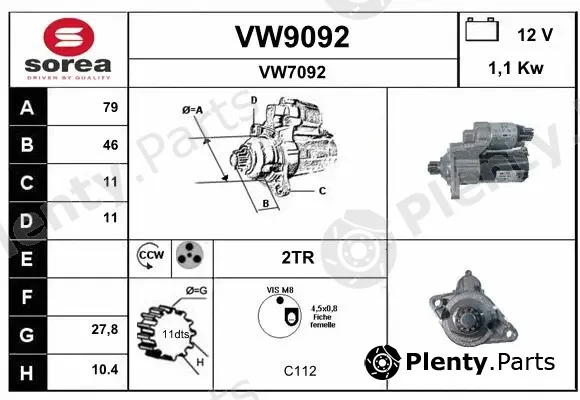 Snra VW9092 — Starter