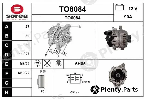 Snra TO8084 — Alternator