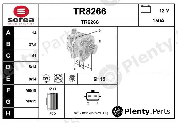Snra TR8266 — Alternator