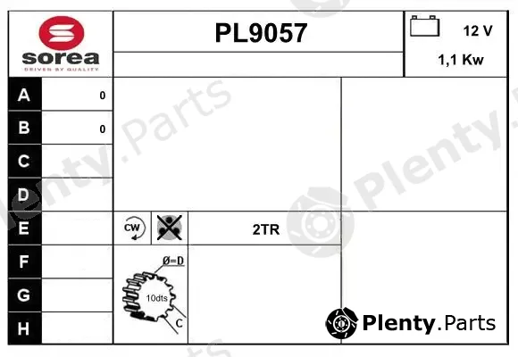 Snra PL9057 — Starter
