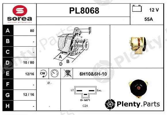 Snra PL8068 — Alternator