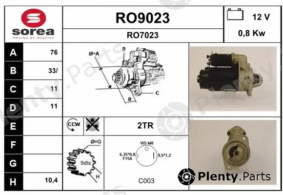 Snra RO9023 — Starter