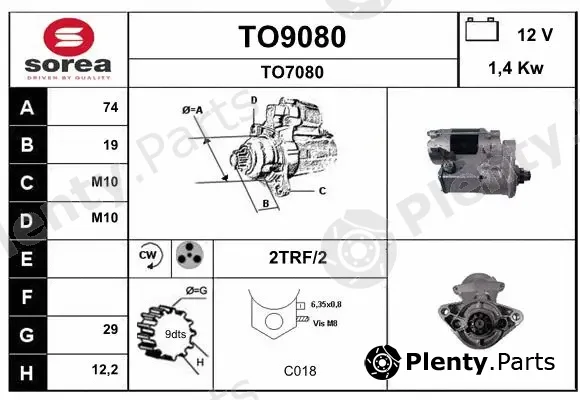 Snra TO9080 — Starter