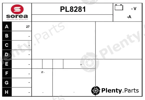 Snra PL8281 — Alternator