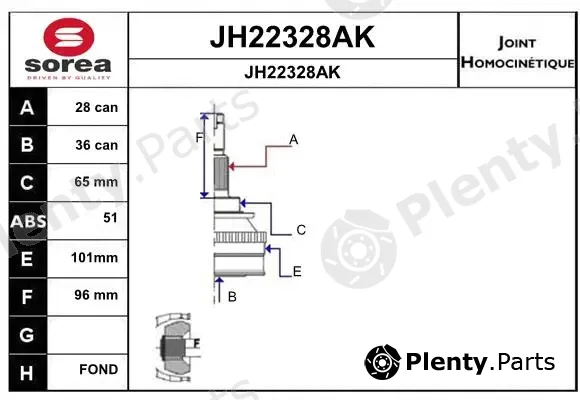 Snra JH22328AK — Joint Kit, drive shaft