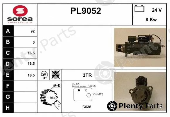 Snra PL9052 — Starter