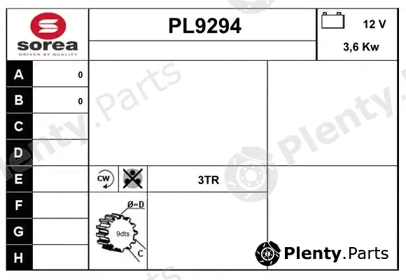 Snra PL9294 — Starter