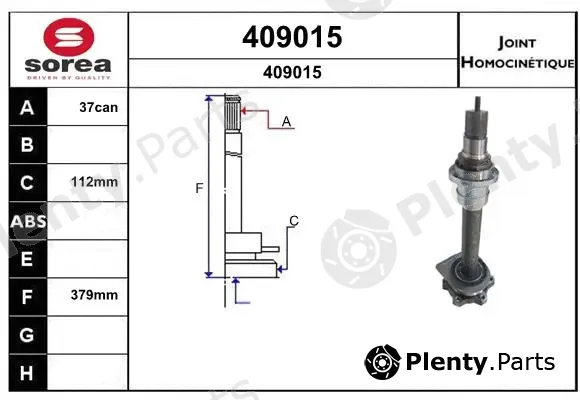 Snra 409015 — Joint Kit, drive shaft