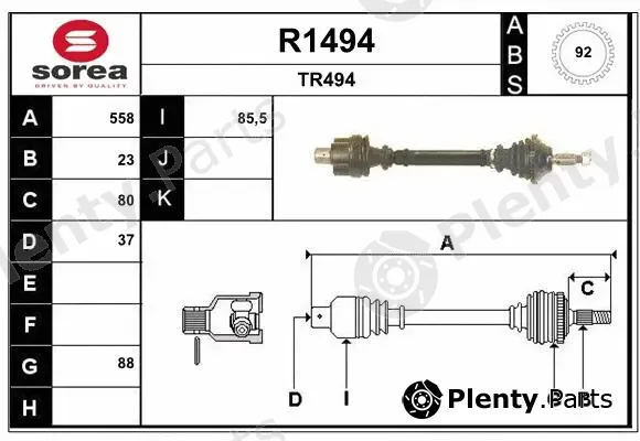 Snra R1494 — Drive Shaft
