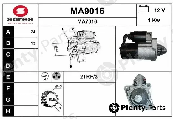 Snra MA9016 — Starter