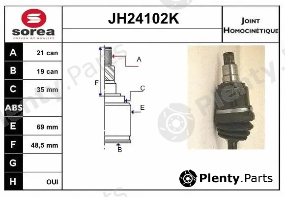 Snra JH24102K — Joint Kit, drive shaft