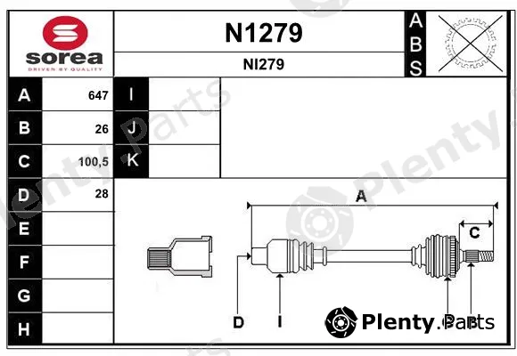 Snra N1279 — Drive Shaft