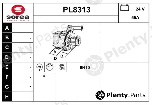 Snra PL8313 — Alternator
