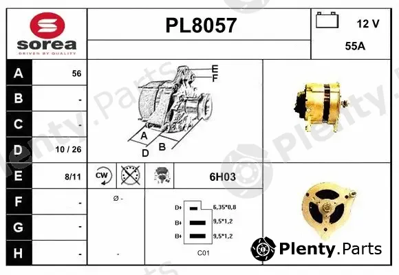 Snra PL8057 — Alternator