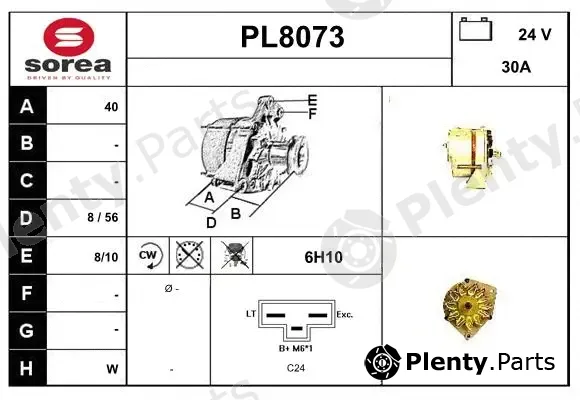 Snra PL8073 — Alternator