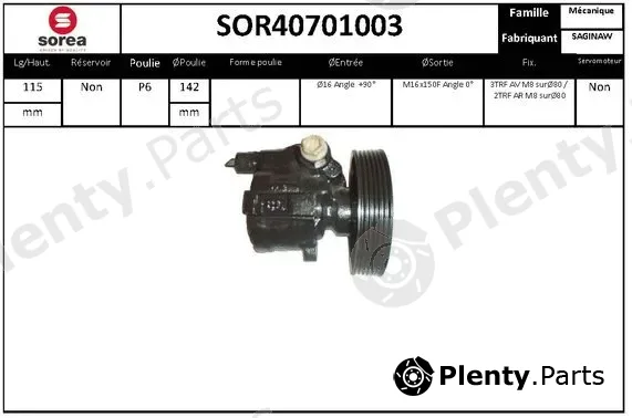 Snra SOR40701003 — Hydraulic Pump, steering
