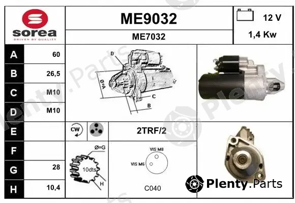Snra ME9032 — Starter