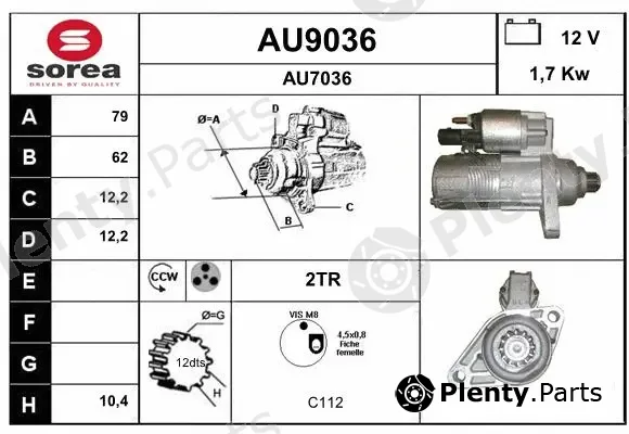 Snra AU9036 — Starter