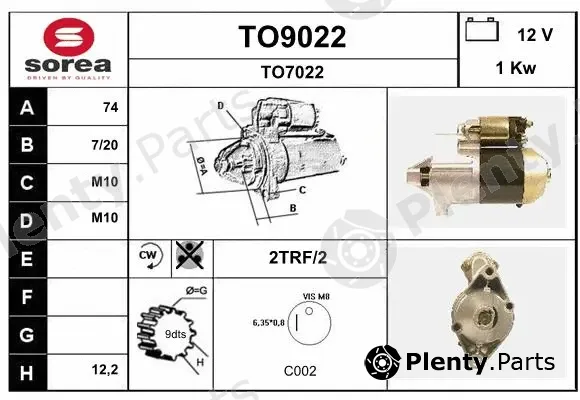 Snra TO9022 — Starter