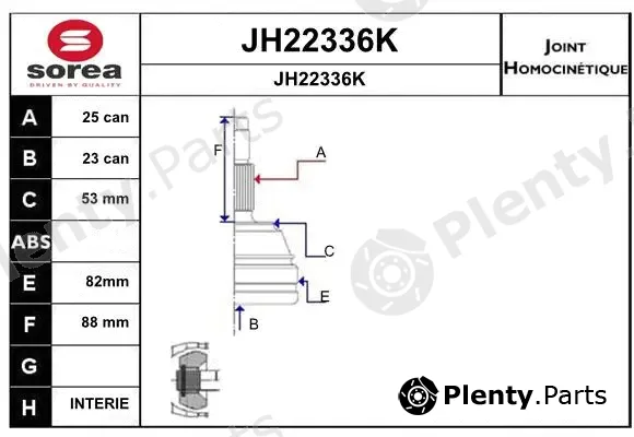 Snra JH22336K — Joint Kit, drive shaft