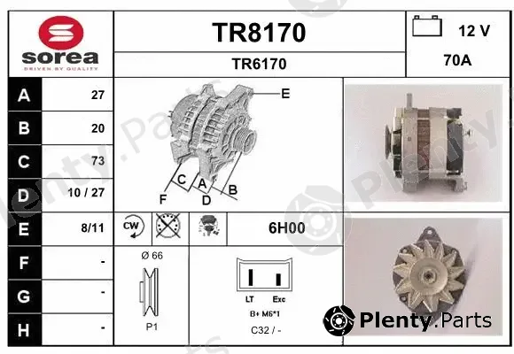 Snra TR8170 — Alternator