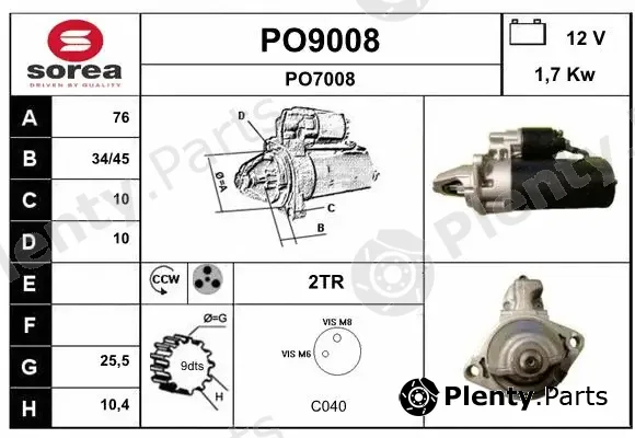 Snra PO9008 — Starter