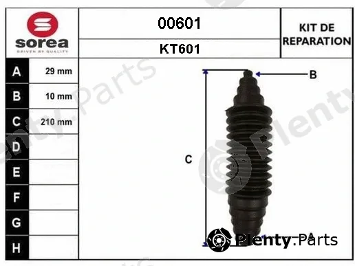 Snra 00601 — Bellow Kit, drive shaft
