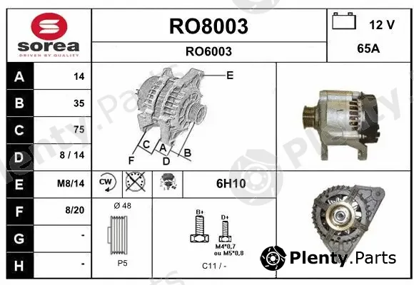 Snra RO8003 — Alternator