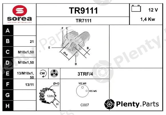 Snra TR9111 — Starter