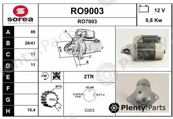 Snra RO9003 — Starter