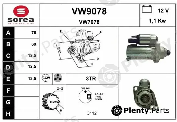 Snra VW9078 — Starter