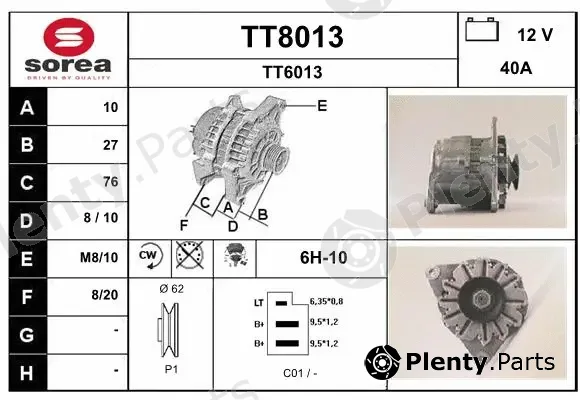 Snra TT8013 — Alternator