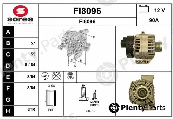 Snra FI8096 — Alternator