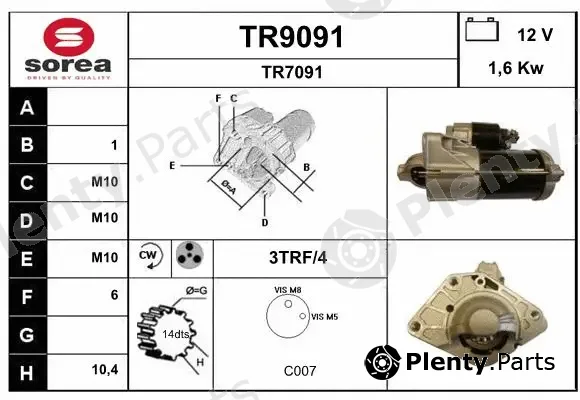 Snra TR9091 — Starter