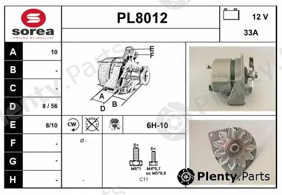 Snra PL8012 — Alternator