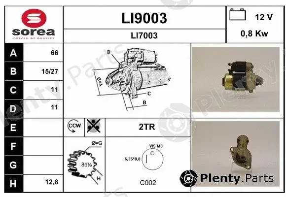 Snra LI9003 — Starter
