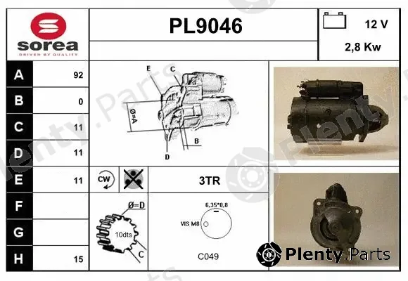 Snra PL9046 — Starter