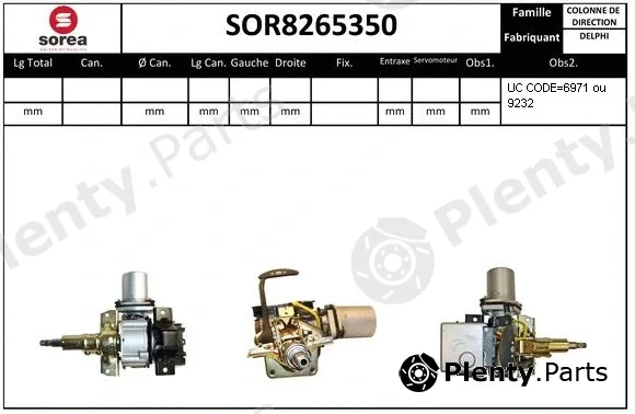 Snra SOR8265350 — Steering Column