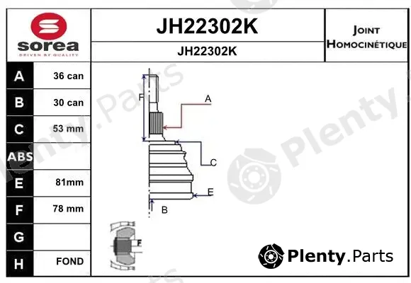 Snra JH22302K — Joint Kit, drive shaft