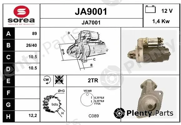 Snra JA9001 — Starter