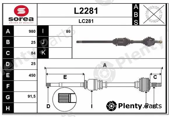 Snra L2281 — Drive Shaft