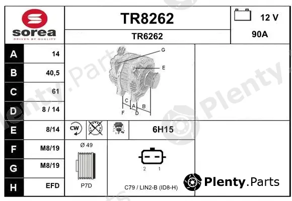 Snra TR8262 — Alternator