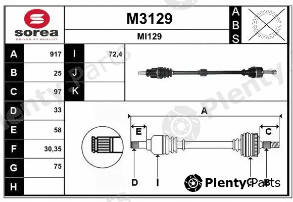 Snra M3129 — Drive Shaft