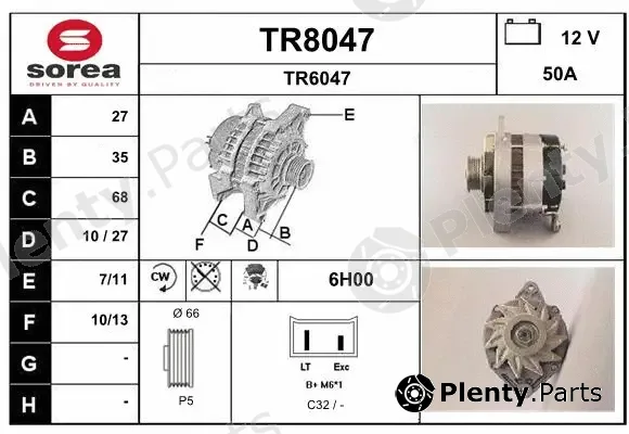 Snra TR8047 — Alternator