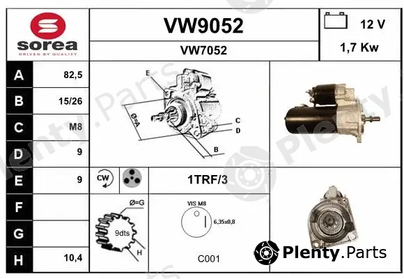 Snra VW9052 — Starter