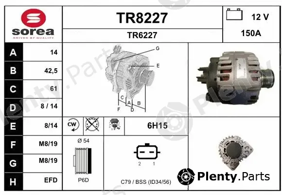 Snra TR8227 — Alternator